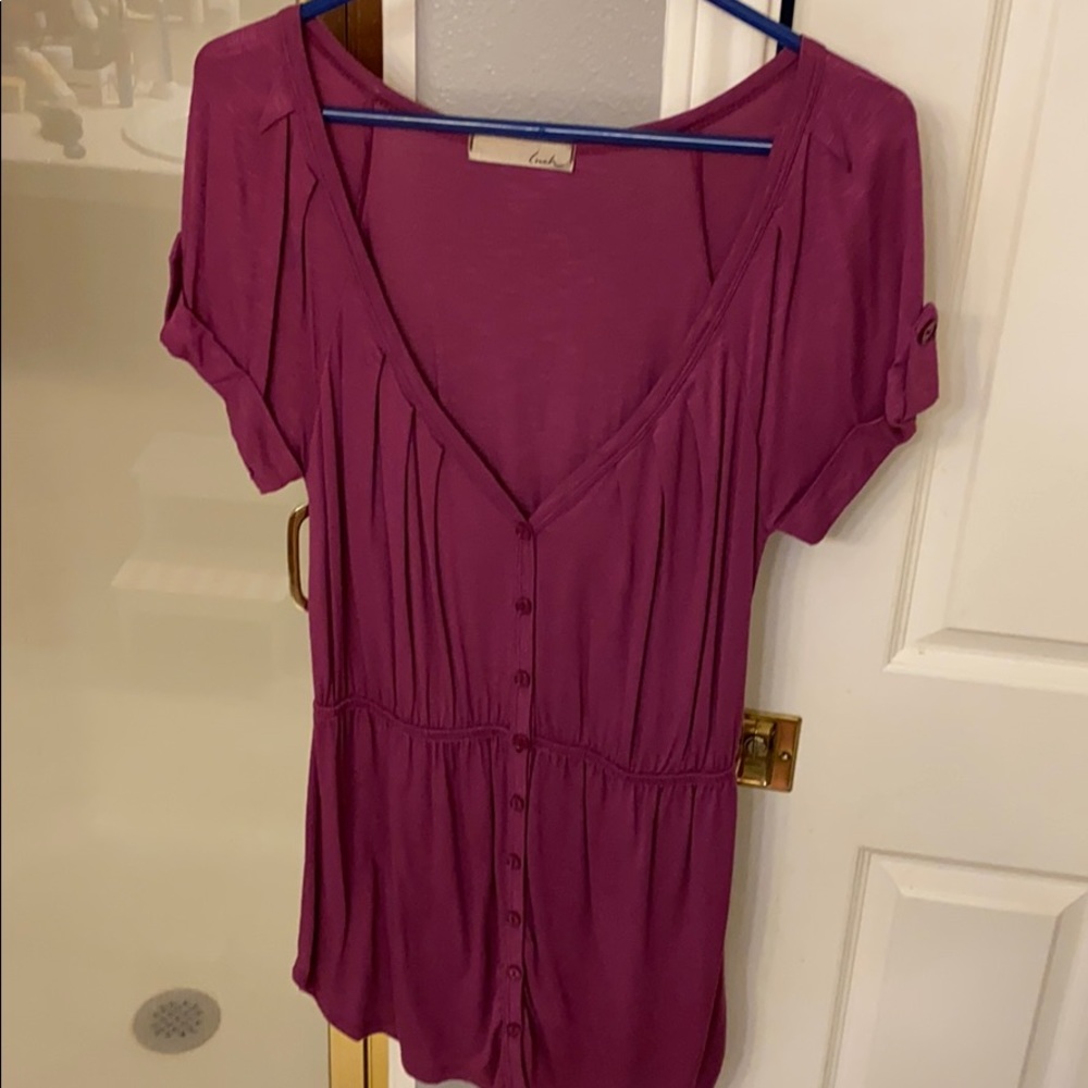 Button up blouse T-shirt by Lush